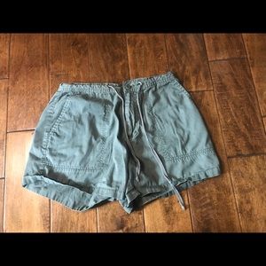 Army Green Vintage 70s Drawstring Shorts